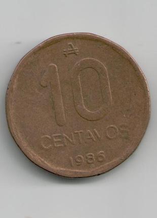 Монета 77 10 сертаво 1986 року