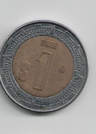 Монета мексика 1 песо 2006 року