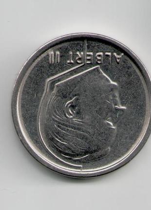 Монета бельгия 1 франк 1995 года belgie2 фото