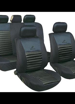 Чехлы на сиденья универсальные milex tango black черный, тканевые автомобильные чехлы для авто