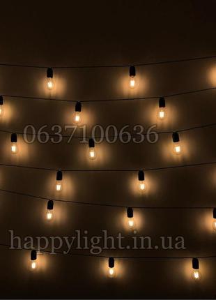 Ретро гірлянда з філаментними лампами едісона прозорі лампочки...4 фото