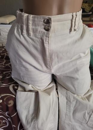 Карго бежевые штаны фирменные5 фото