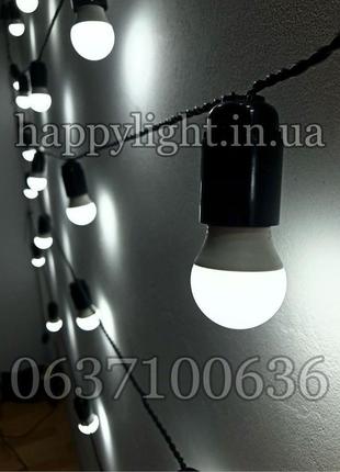 Гірлянда в стилі ретро з економками led лампами білі лампочки ...2 фото