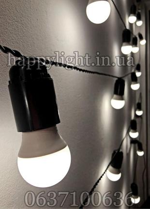 Гірлянда в стилі ретро з економками led лампами білі лампочки ...4 фото