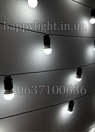 Гірлянда в стилі ретро з економками led лампами білі лампочки ...7 фото