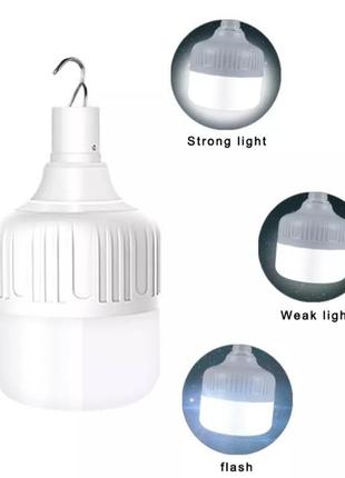 Акумуляторна лампа 80w портативний світильник фонарик2 фото