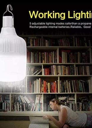 Акумуляторна лампа 80w портативний світильник фонарик12 фото