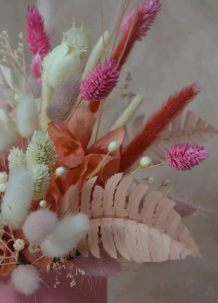 Композиція із стабілізованих квітів та сухоцвітів4 фото