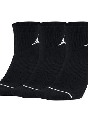 Баскетбольні шкарпетки (3 пари) jordan jumpman quarter dri-fit 3ppk [sx5544-010(dx9655-010)]