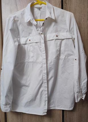 Рубашка на розмір 44. стан ідеальний.цікавий комір ззаду котон