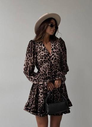 Леопардовое платье6 фото