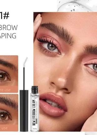 🤎гель для фіксації брів new eyerbrow cream №1 прозорий🤎1 фото