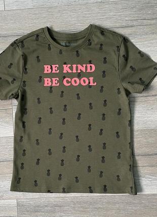 Стильна футболка літо з написом ананаси для хлопчика 6-7 років