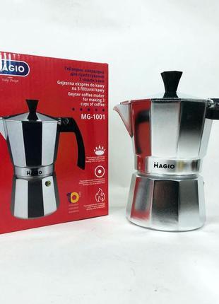 Кофеварка для дома magio mg-1001 | кофейник гейзерный | гейзерная кофеварка cb-286 из нержавейки
