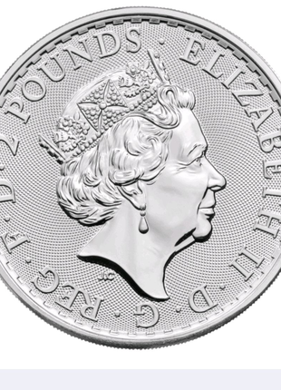 Срібна монета 1oz британія2 фото