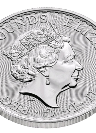 Срібна монета 1oz британія4 фото