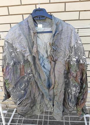 Пиджак женский цветной атласный,размер 14.1 фото