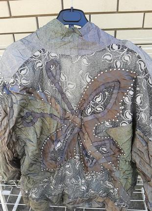 Пиджак женский цветной атласный,размер 14.6 фото