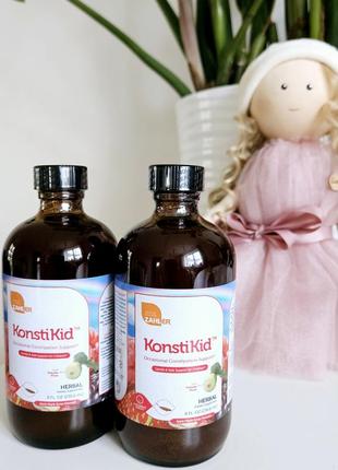 Яблочно-кленовый сироп от запоров для деток konsti kid от zahler (236.6 ml) / запор в ребенка