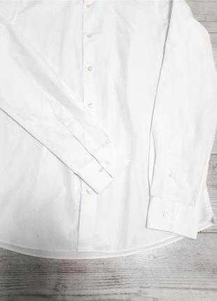 Рубашка мужская белая длинный рукав р 44-46 бренд "next"3 фото