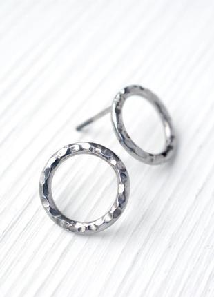 Мініатюрні мінімалістичні срібні сережки-гвоздики, гвіздочки, кульчики, пусети, срібло 925, мінімалізм, pirfira jewelry