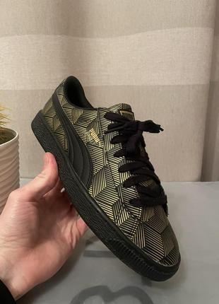 Стильні кеди пума puma basket classic metallic