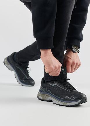 sapatos infantis Salomon Speedcross CSWP black gray2 фото