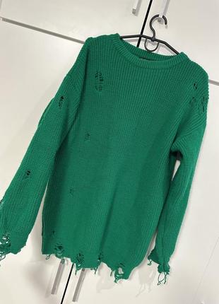 Вязаное платье-светер1 фото