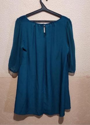 Шифонова блуза inspire жіноча офісна святкова повсякденна блакитна2 фото