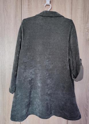 Итальянская вельветовая оливковое удлиненная рубашка - рубашка размер 52-54-564 фото