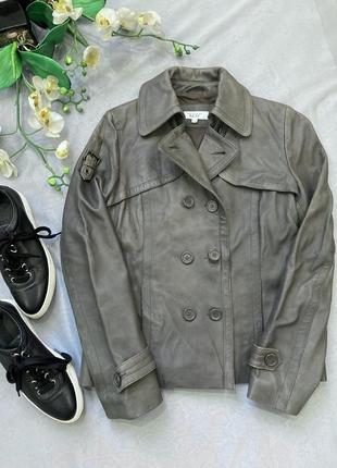 Кожаная куртка двубортка Англия в стиле zara
