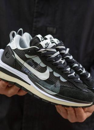 Кроссовки vaporwaffle sacai black\white8 фото