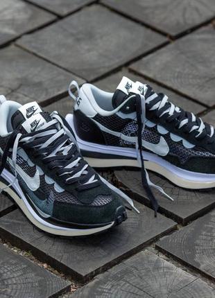 Кроссовки vaporwaffle sacai black\white4 фото