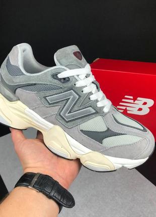 Мужские кроссовки new balance 9060 замшевые серые1 фото