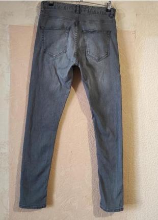 Чоловічі джинси next штани скіні вузькі сірі2 фото