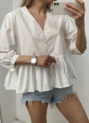 Датский дизайнер, хлопок поплин натуральная блуза туника рубашка в стиле бохо1 фото