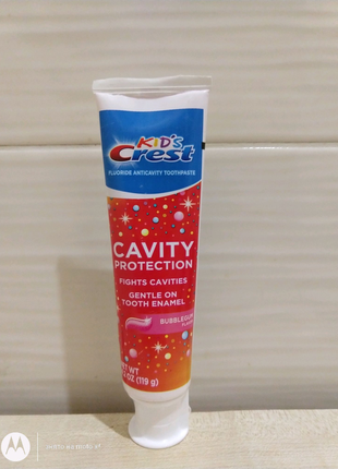Зубна паста дитяча crest protection bubblegum 119 грам1 фото