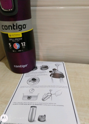 Radiant orchid термочашка contigo autoseal west loop 2.0 16 oz 478 фото