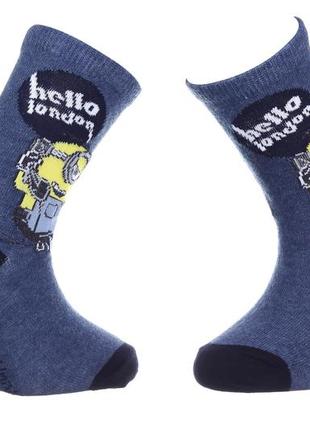 Шкарпетки minons hello london джинсовий діт 27-30, арт.37014-2