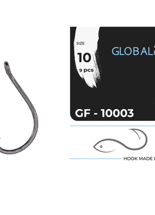 Гачок global fishing gf-10003 №10 (9шт/уп)