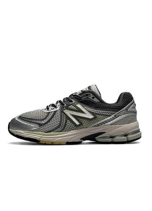 Мужские кроссовки new balance 860v2 white gray silver