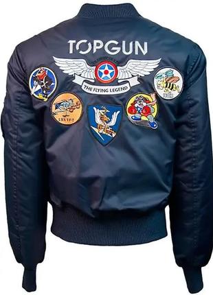 Бомбер top gun official ma-1 "wings" (navy)2 фото