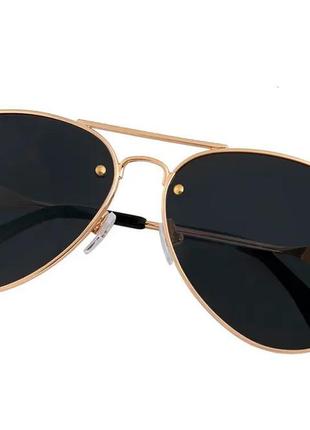 Поляризаційні окуляри top gun polarized aviator "rivet" (золоті)1 фото