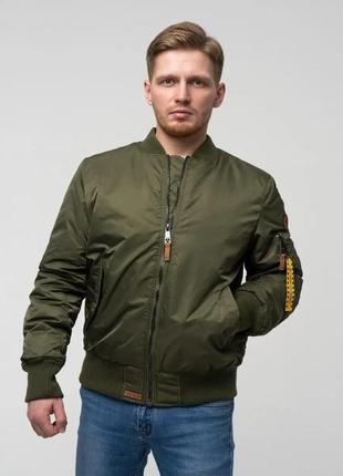 Бомбер top gun ma-1 bomber jacket (оливковий)3 фото