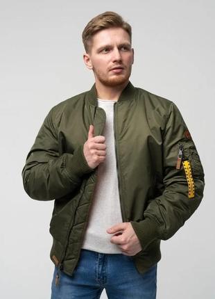 Бомбер top gun ma-1 bomber jacket (оливковий)6 фото