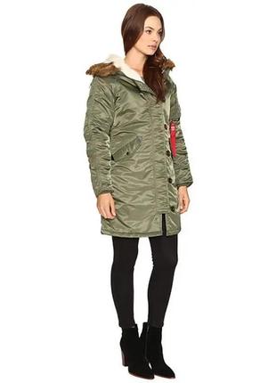 Жіноча парка alpha industries elyse parka (olive)3 фото