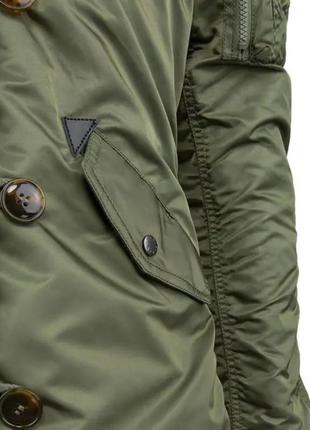 Жіноча парка alpha industries elyse parka (olive)4 фото