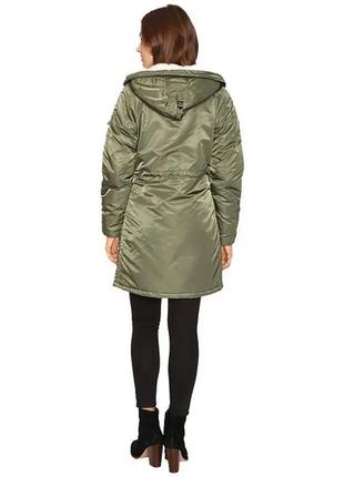 Жіноча парка alpha industries elyse parka (olive)6 фото