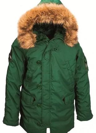 Куртка аляска altitude parka alpha industries (зелена)