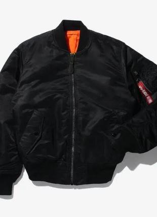 Куртка бомбер ma-1 alpha industries (чорна)